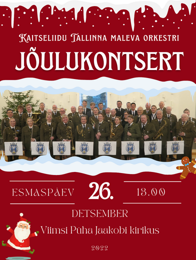 Kaitseliidu Tallinna Maleva Orkestri Jõulukontsert