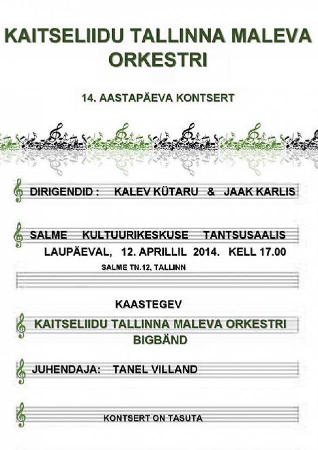 Kaitseliidu Tallinna Maleva Orkestri kontsert