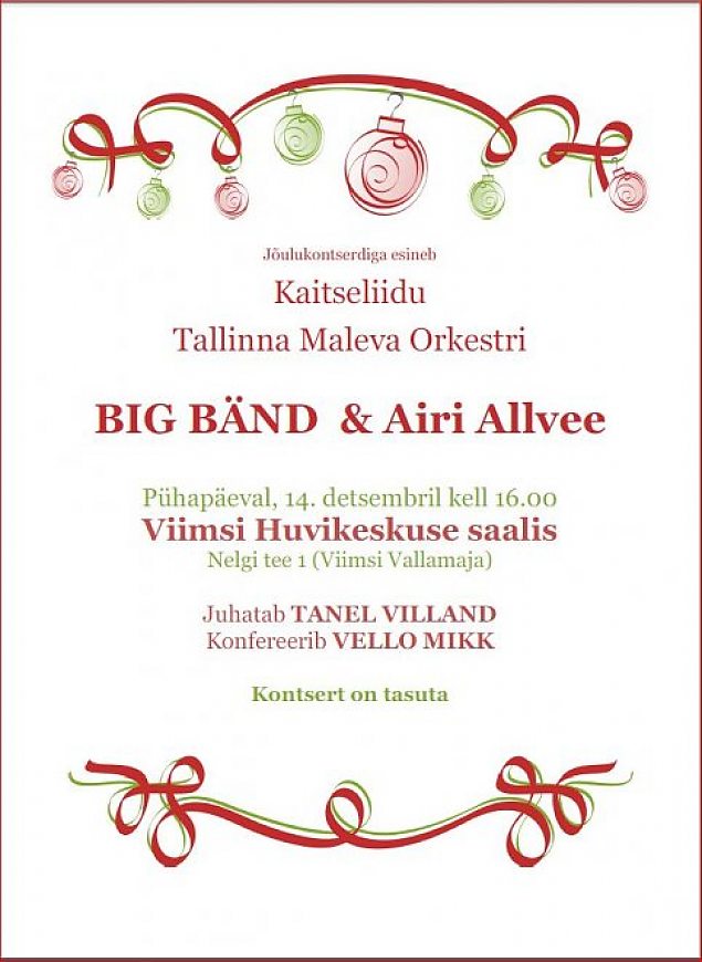 Kaitseliidu Tallinna Maleva Orkestri Big Bändi kontsert