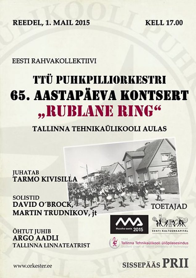 Tallinna Tehnikaülikooli puhkpilliorkestri 65. aastapäeva kontsert