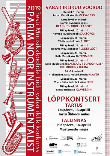 Eesti Muusikakoolide Liidu konkurss ''Parim Noor Instrumentalist 2019''
