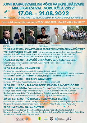 XXVII Rahvusvaheline Vru Vaskpillipevade Muusikafestival ''Vru kla 2022''