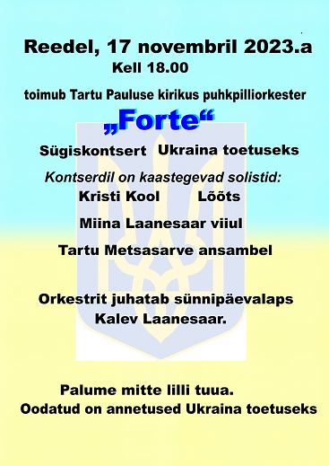 Puhkpilliorkester Forte kontsert