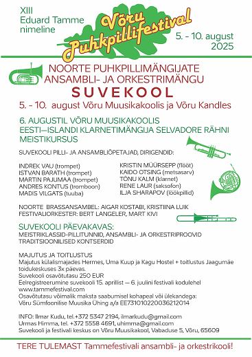 XIII Eduard Tamme nimeline Vru Puhkpillifestival