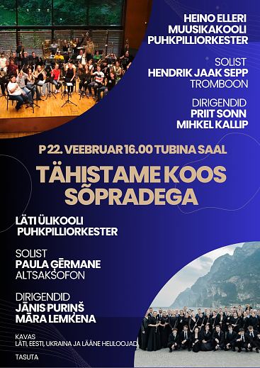 Eesti ja L�ti puhkpillimuusika kontsert Tartus.