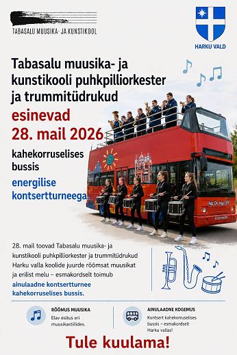 Tabasalu Muusika- ja Kunstikooli puhkpilliorkestri bussituur.