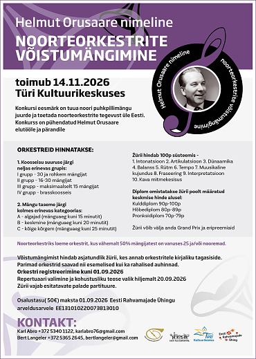 Helmut Orusaare nimeline noorteorkestrite v�istum�ngimine.