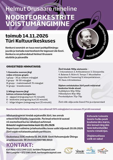 Helmut Orusaare nimeline noorteorkestrite v�istum�ngimine.