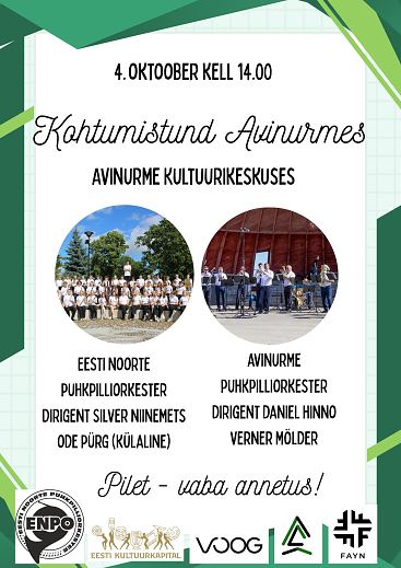 Puhkpillimuusika kontsert Avinurmes.