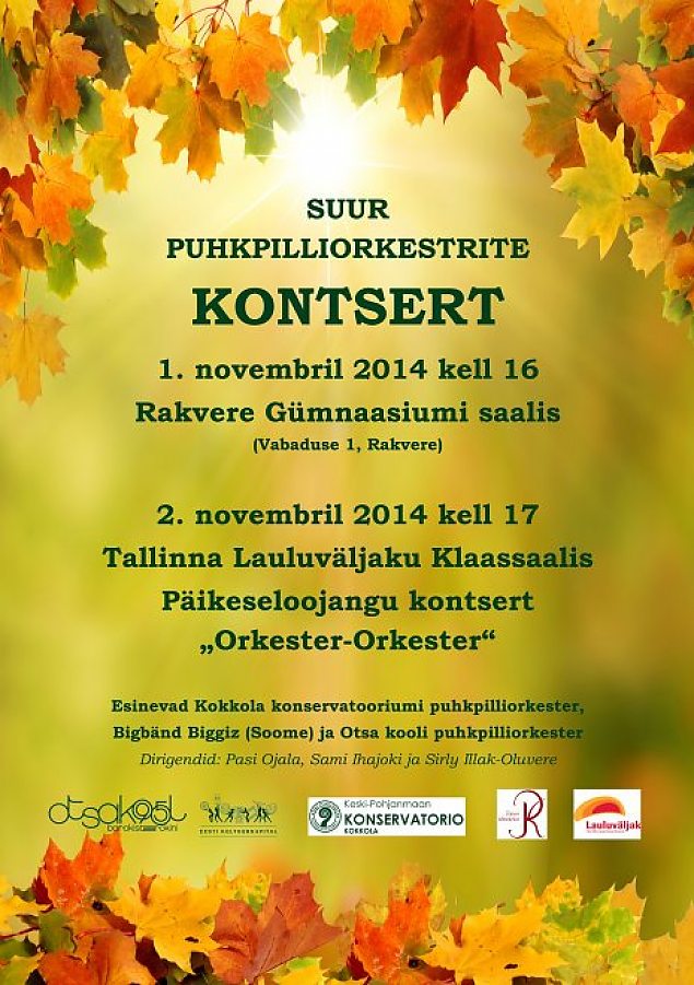 Eesti-Soome hiskontserdid 1. ja 2. novembril 2014