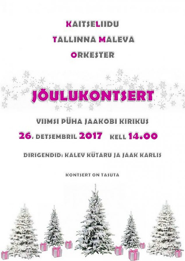 Kaitseliidu Tallinna Maleva Orkestri julukontsert.