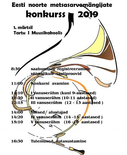 Eesti noorte metsasarvemngijate konkurss Tartu I Muusikakoolis