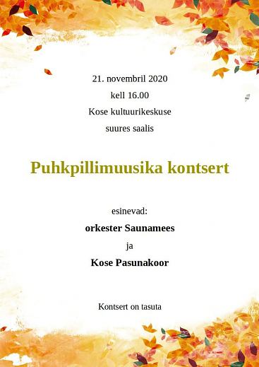 Puhkpillimuusika kontsert