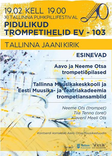 Aavo ja Neeme Otsa trompetipilaste kontsert Tallinna Jaani kirikus
